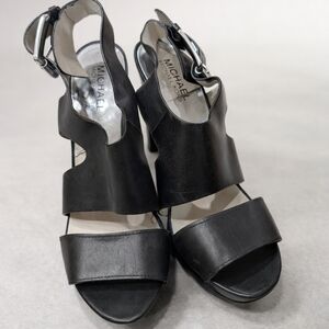 Michael Kors Black Open-Toe Heels
